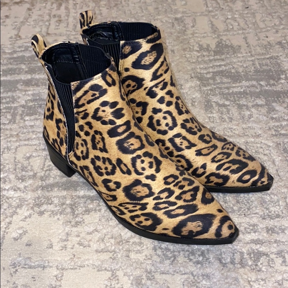 cheetah print chelsea boot
